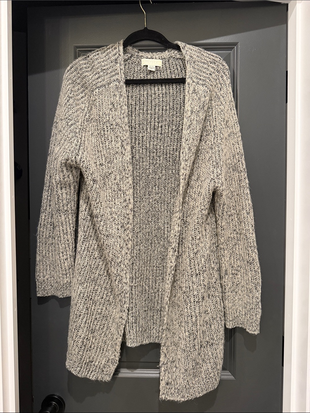 Forever 21 Cozy Open-Front Ribbed Cardigan Sweater - Light Gray